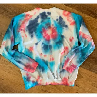 Photo of Women’s Tie Dye Oxford University Logo Crew Sweatshirt Size M EUC
