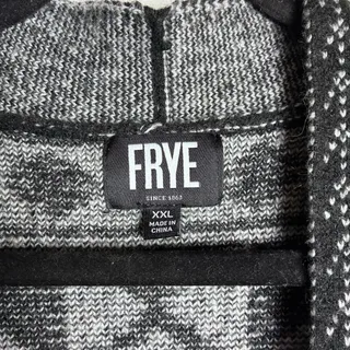 Photo of FRYE Geometric Southwestern Aztec Open Front Duster Cardigan Black White XXL