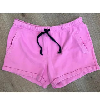 Photo of PINK Victoria's Secret Hot Pink Shorts Women's L Vertical Logo Back Y2K