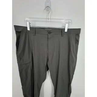 Photo of UB Tech pants men's 40X30 nylon outdoor hiking elastic waistband pockets gray