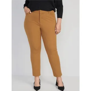 Photo of OLD NAVY High Rise Pixie Ankle Pants Secret-Smooth Pockets Brown Womens Size 18
