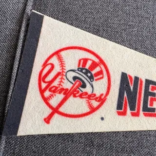 Photo of Vintage New York Yankees 1970's Mini Felt Pennant Flag MLB - Uncle Sam's Hat