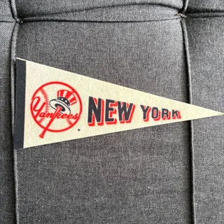 Photo of Vintage New York Yankees 1970's Mini Felt Pennant Flag MLB - Uncle Sam's Hat