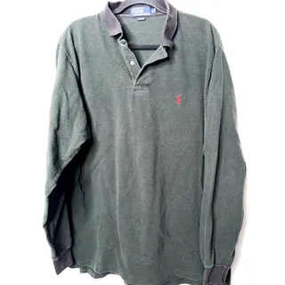 Photo of Polo Ralph Lauren Mens Size XXL Black Red Pony Long Sleeve Polo Shirt