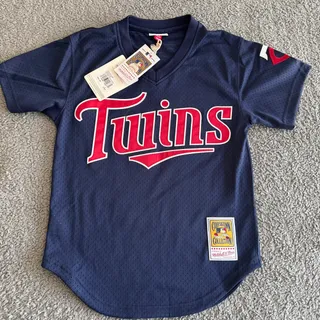 Photo of NWT 2002 David Ortiz Mitchell & Ness MLB Minnesota Twins Blue Jersey Men's Small