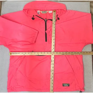 Photo of VTG 90s L.L. Bean Neon Hot Pink Packable Mountain Classic Anorak Jacket L