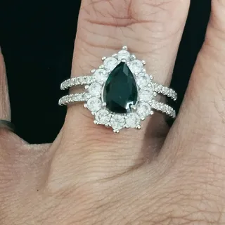 Photo of NWOT Bomb Party Ring Simply Wonderful Dark Emerald SZ 7