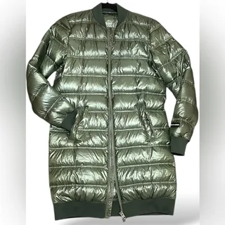 Photo of DKNY Sport Dark Green Quilted Puffer Premium Down Jacket