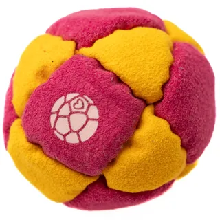 Photo of 🔥Haniabag Adventurer 14 Panel Footbag Hacky Sack PINK/YELLOW BNWT🔥