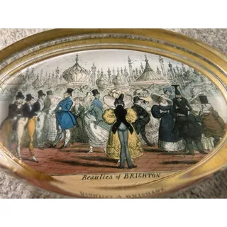 Photo of Vintage Beauties of Brighton Cruikshank Glass Dome Paperweight