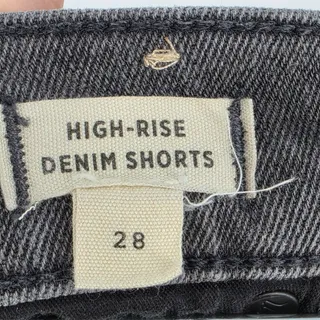 Photo of Madewell Charcoal Gray High Rise Cut Off Comfort Stretch Denim Shorts Size 28