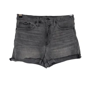 Photo of Madewell Charcoal Gray High Rise Cut Off Comfort Stretch Denim Shorts Size 28