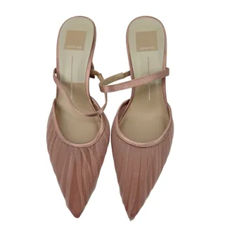 Photo of NWOT Dolce Vita Pink Tulle Noreen Pointed Toe Slip On Mule Heels Size 8