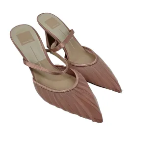 Photo of NWOT Dolce Vita Pink Tulle Noreen Pointed Toe Slip On Mule Heels Size 8