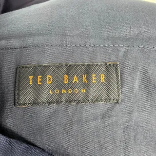 Photo of NWOT Ted Baker London Navy Blue Jim Flat Front Tapered Wool Dress Pants Size 33