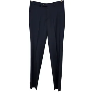 Photo of NWOT Ted Baker London Navy Blue Jim Flat Front Tapered Wool Dress Pants Size 33