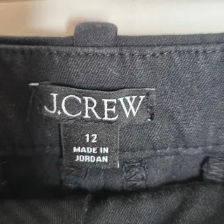 Photo of J. Crew Women's Black Stretch Ponte Trouser Pants Size 12 Pull-On Career Office