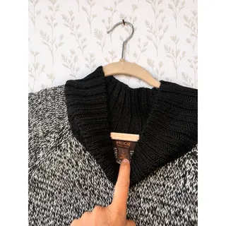 Photo of Victor Alfaro Glemaud Sweater Womens Large Black White Wool Blend Tunic