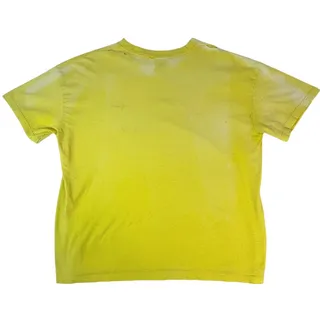 Photo of Vintage Nike Mini Swoosh Tee XL Yellow Hand Distressed Made in USA Boxy Fit