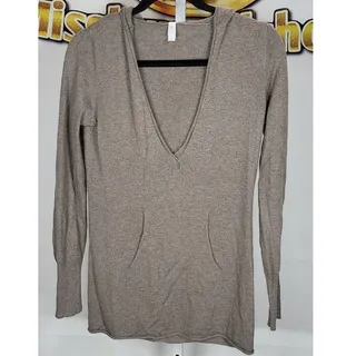 Photo of Gap Body Tan brown long-sleeved hooded shirt Size M