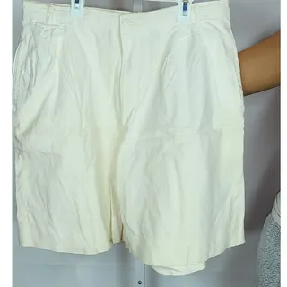 Photo of Vintage Rafaella Beige Linen Cotton Shorts Size 18