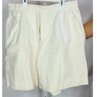 Photo of Vintage Rafaella Beige Linen Cotton Shorts Size 18