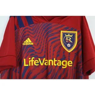 Photo of Adidas Real Salt Lake Jersey Men Medium Applewhite MLS Soccer Red NWT AeroReady