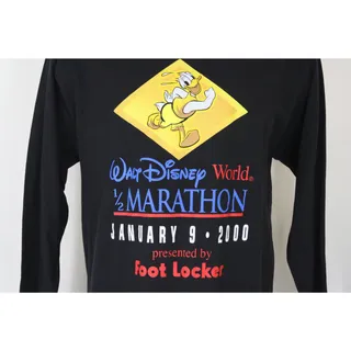 Photo of Vintage 2000 Disney World Half Marathon Shirt Donald Duck Long Sleeve Large Y2K
