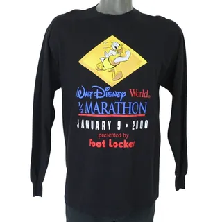 Photo of Vintage 2000 Disney World Half Marathon Shirt Donald Duck Long Sleeve Large Y2K