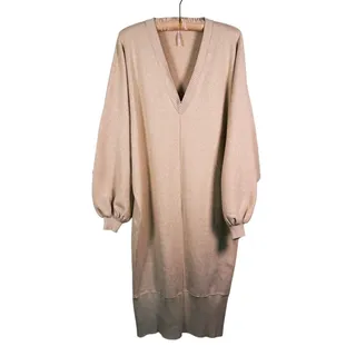 Photo of Free People Oversized Midi Sweater Dress Size S Beige Minimal Fall Lagen Scandi