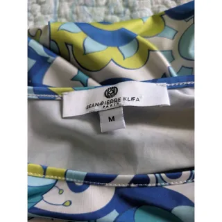 Photo of Jean Pierre Klifa Paris Stretch Dress Abstract 3/4 Sleeve Size Medium