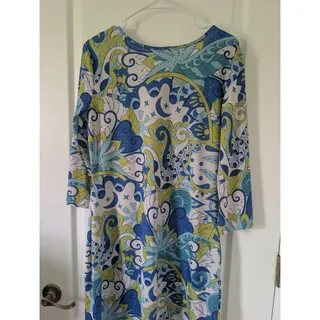 Photo of Jean Pierre Klifa Paris Stretch Dress Abstract 3/4 Sleeve Size Medium
