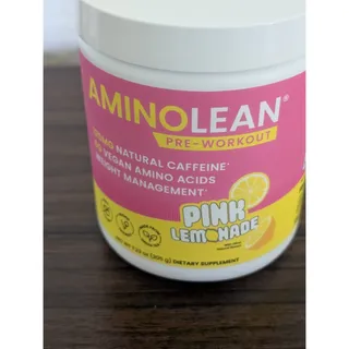 Photo of AMINO LEAN Pre Workout Powder - Pink Lemonade , Vegan amino acids , 7.23 oz