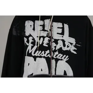 Photo of Vintage Y2k Rocawear AOP Grunge Distressed Full Zip Hoodie Hip Hop Baggy 4XL