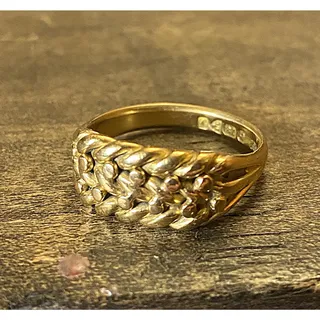 Photo of Antique 18k Keepers Ring ~ 1909 Chester England