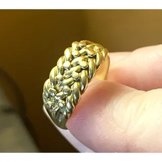Photo of Antique 18k Keepers Ring ~ 1909 Chester England