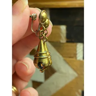 Photo of Hubert Harmon Brass Earrings ~ Artist Signed