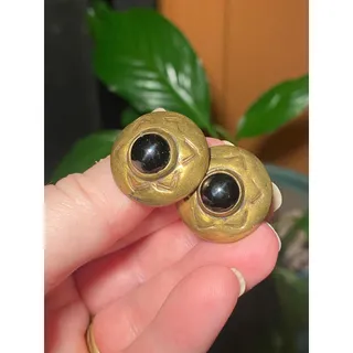 Photo of Post Hubert Harmon Brass Earrings