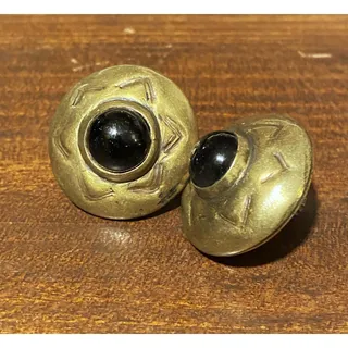 Photo of Post Hubert Harmon Brass Earrings