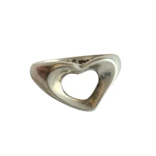 Photo of Tiffany & Co. Elsa Peretti Open Heart Ring - Size 5 - Sterling Silver