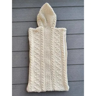 Photo of Vintage hand knit baby snuggle snack swaddle 1980's