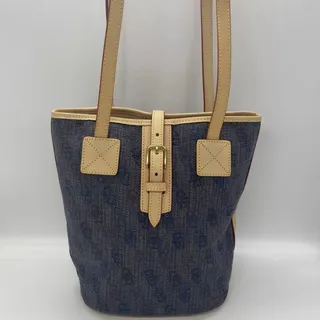 Photo of Dooney and Bourke Signature Tote Blue & Tan