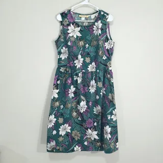 Photo of Vintage Dress Chelsea II Womens Large Cotton Floral Sleeveless Casual Summer 