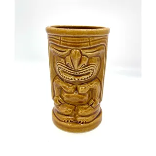 Photo of Vintage Tiki Bar Cup Orchids of Hawaii Brown R91 Made in Japan 5"