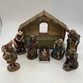 Photo of K's Collection 8 Piece Nativity Set Mary Joseph Jesus 3 Wise Men & Manger