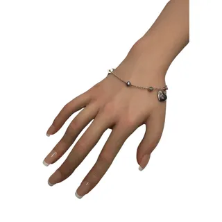Photo of Gucci 'Blind for Love' Engraved Heart Bracelet w Rose Pink & Green Stones