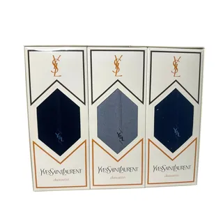Photo of Yves Saint Laurent (YSL) Dress Socks Gift Set (Blue, Gray, Black)