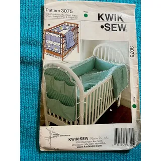 Photo of Kwik Sew 3075 baby quilt Nursery bed skirt bumpers pattern