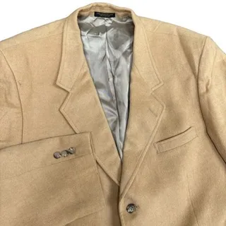 Photo of Vintage 90s Orvis Blazer Mens 46L Tan Sport Jacket Coat Material Unknown