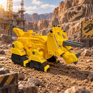 Photo of Mattel Dinotrux Dozer Deluxe Talking Sound Figure DreamWorks 2016 Yellow